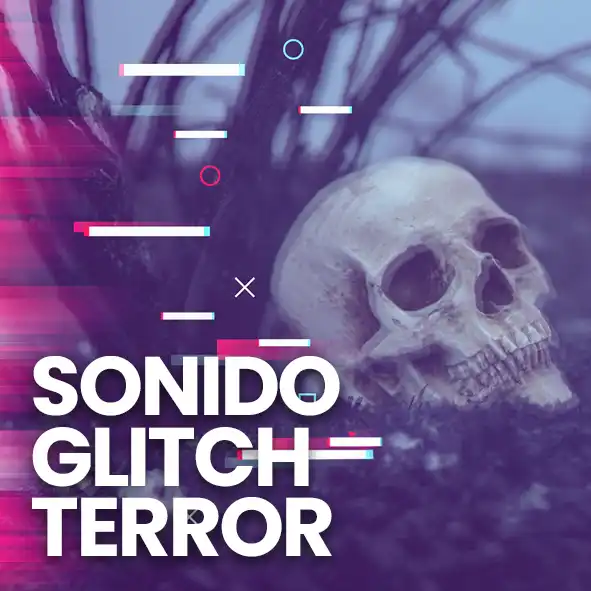 efecto de sonido de un glitch de terror