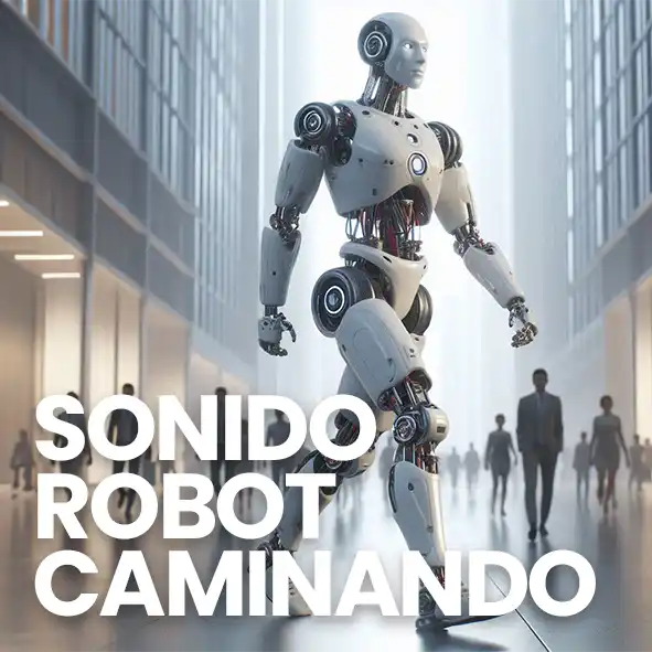 efecto de sonido de un robot caminando