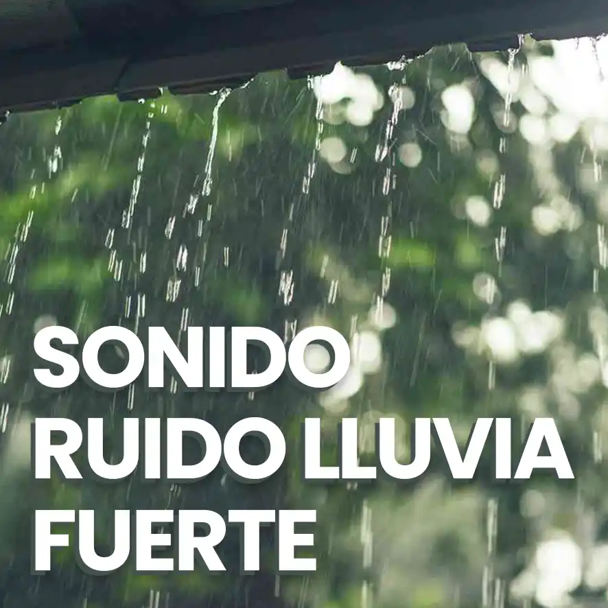 Sonido ruido de lluvia fuerte
